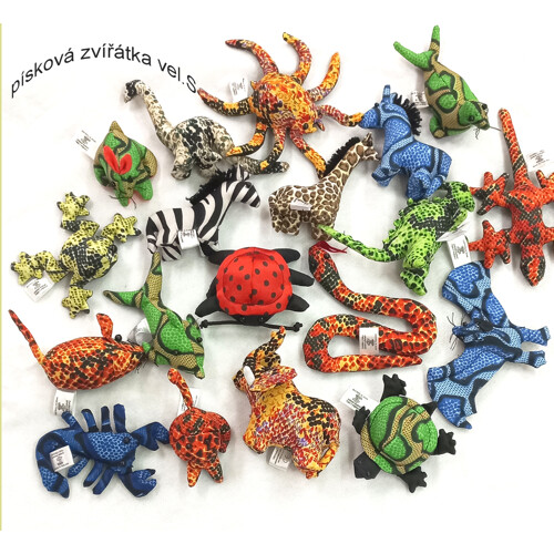 Látkové zvířátko plněné pískem