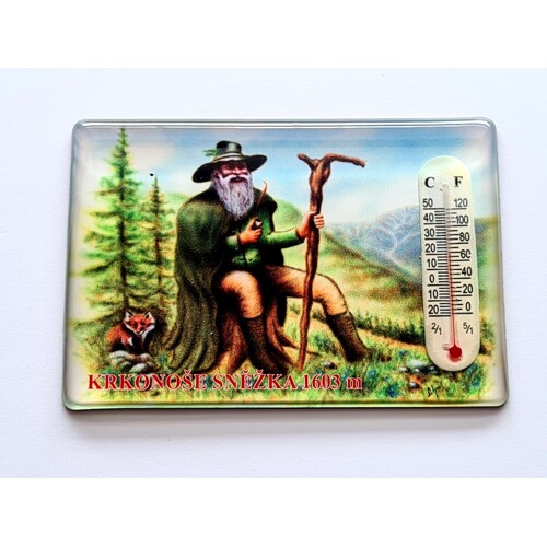 Magnetka akryl s teploměrem Krakonoš KR07