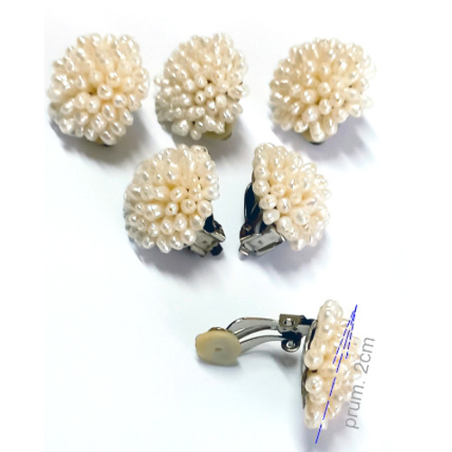 Náušnice dámské klipsy s perličkami