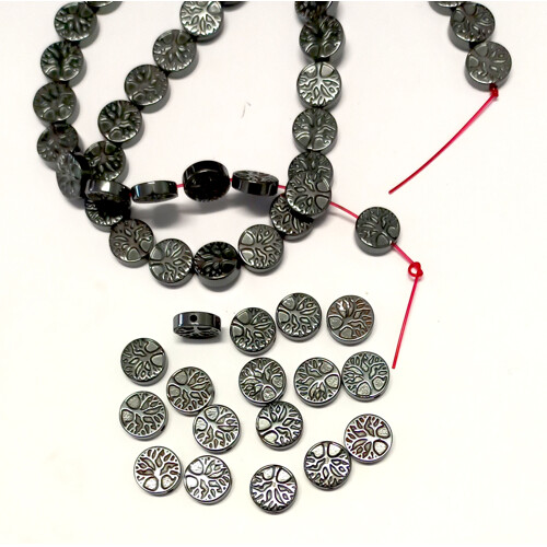 Hematit  vrtaný  strom života