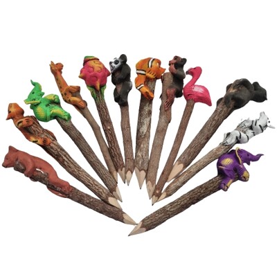 Dřevěná tužka s motivem zvířátka