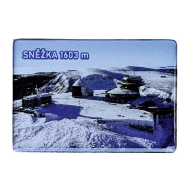 Magnetka akryl zimní Sněžka vrchol KR10