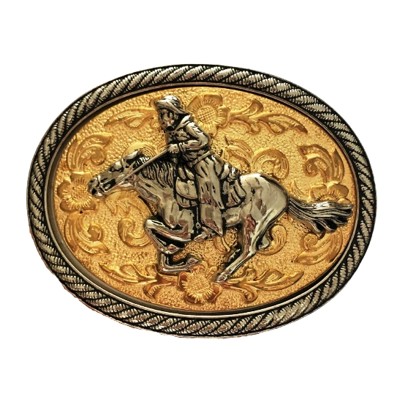 Spona na opasek - kovboj na koni
