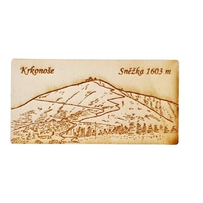 Magnetka dřevěná vypalovaná KR18