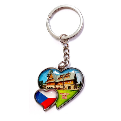 klíčenka s fotkou srdíčko
