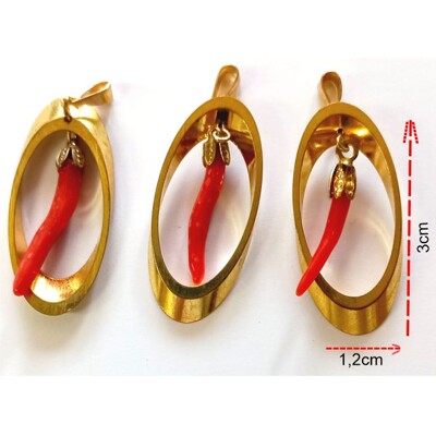 Přívěsek korál v oválu