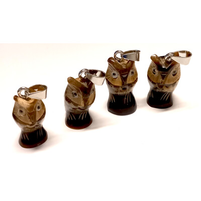 Přívěsek sovička z buvolího rohu