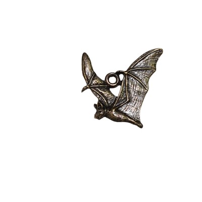 Přívěsek kovový netopýr "B" staromosaz