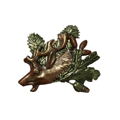 39. Hlava jelena, úlomek, šiška - ručně barvené