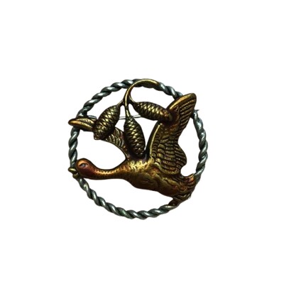 56. Kachna v kruhu, šišky - ručně barvené