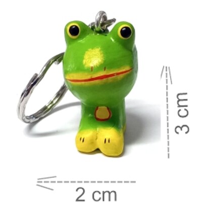 Žabička dřevěná malá - klíčenka