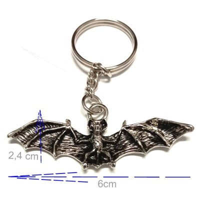 Klíčenka kov netopýr "C"