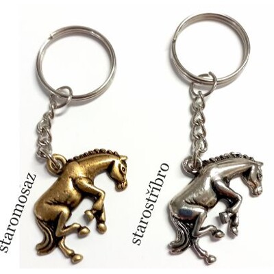 Klíčenka s koníkem č.3 staromosaz