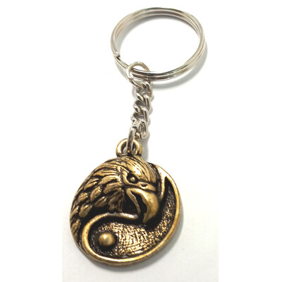 Klíčenka hlava orla -staromosaz