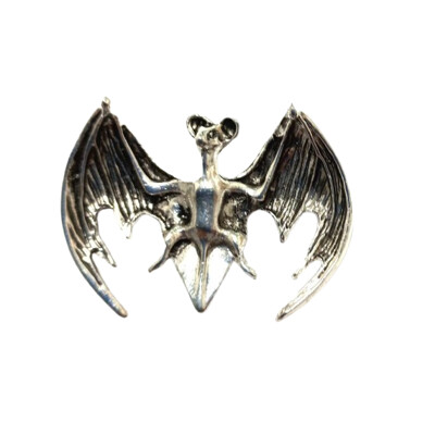 Magnetka netopýr kovový "D" starostříbro