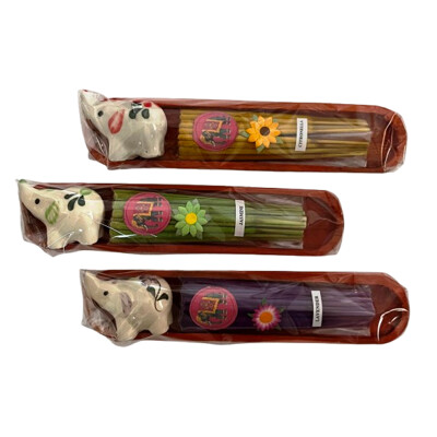 Vonné tyčinky s keramickým slonem