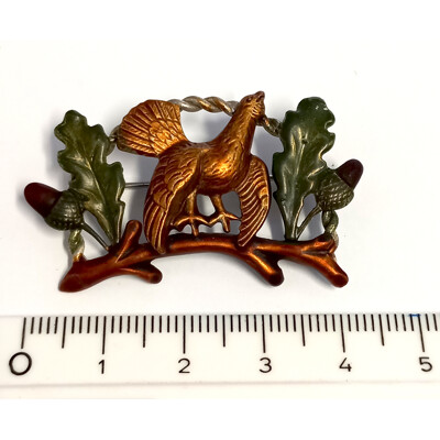 53. Tetřev ,větev, půlkruh - barvené