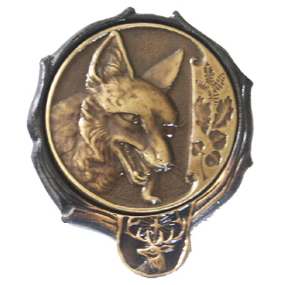 Lovecký odznak č.6 liška / kruh, výlisek